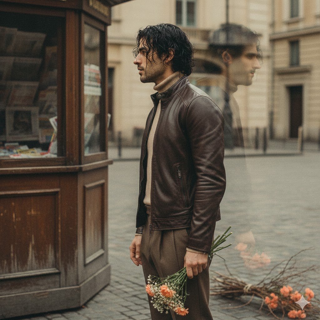 Premium leather jacket detail