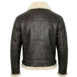 Ironside Men's Brown B-3 Shearling Leather Bomber Jacket | Genuine Sheepskin | Snag Leather - Image 6