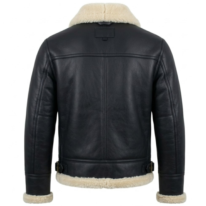 phantom b3 bomber sheearling leather jacket on an invisible mannequin