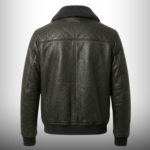 Blackhawk Men's Black Aviator Leather Bomber Jacket | Shearling Collar | Snag Leather - Image 4