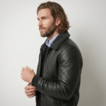 Blackhawk Men's Black Aviator Leather Bomber Jacket | Shearling Collar | Snag Leather - Image 3