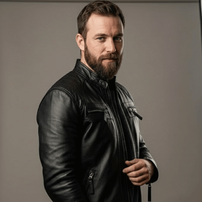 Men's Black Café Racer Leather Jacket