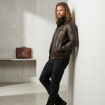 Duskwood Men's Dark Brown Leather Bomber Jacket | Full-Grain Smart Casual | Snag Leather - Image 5