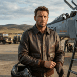 man wearing Flying Tigers Horsehide Flight Jacket by snag leather