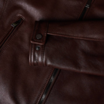 Dark Brown Vintage Leather Jacket Men | Genuine Lamb Leather - Image 3