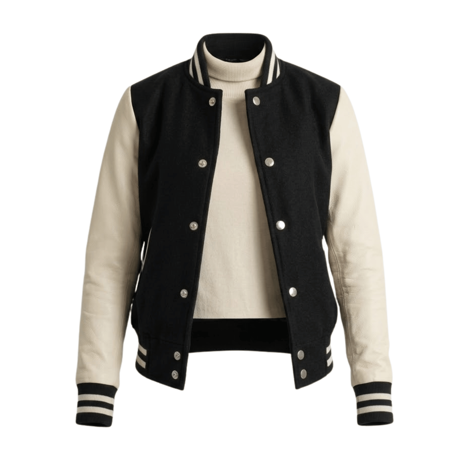58 Women's Black & White Varsity Jacket