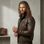 Duskwood Men's Dark Brown Leather Bomber Jacket | Full-Grain Smart Casual | Snag Leather - Image 4