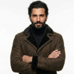 Men's Charcoal Spanish Shearling Coat | Genuine Sheepskin Leather - Image 4