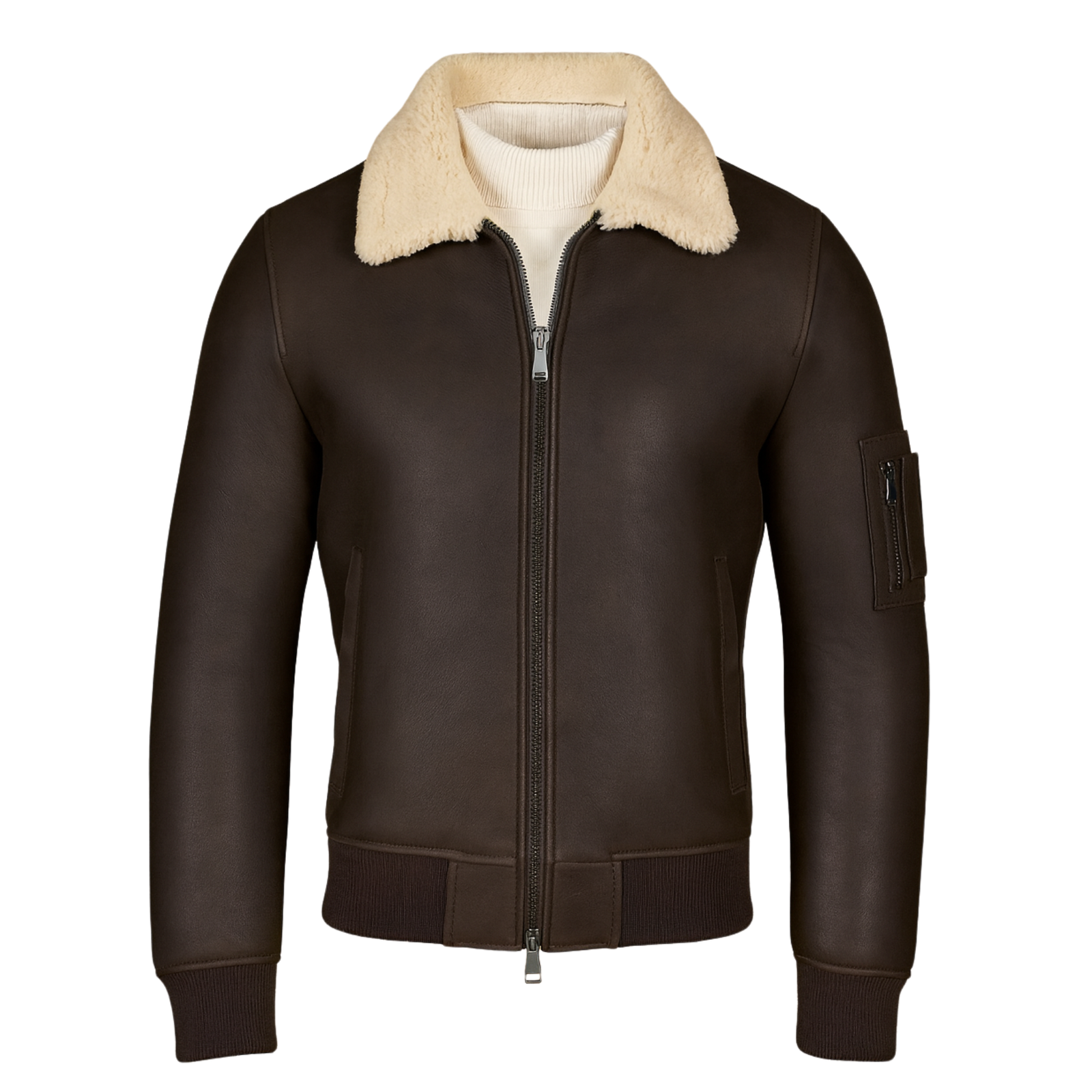 Untitled design (56) b3 shearling bomber jacket for men brown