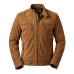 Goldrush Men's Tan Suede Leather Jacket