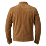 Goldrush Men's Tan Suede Leather Jacket by snag leather