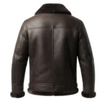Men's dark brown shearling leather jacket with fur collar — Frontierfox by Snag Leather