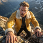 solstice yellow shearling jacket for men by snag Leather