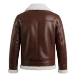 Northbound Men's Brown Shearling Leather Aviator Bomber Jacket