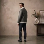Northstar Men's Charcoal Shearling Leather Jacket