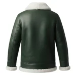 Evergreen Men's Forest Green Shearling Leather Jacket